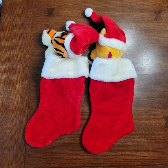Disney Pooh and Tigger Plush Christmas Stockings - Picture 3 of 8
